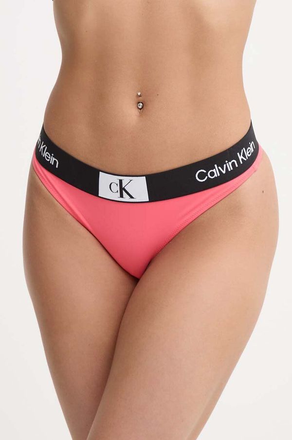 Calvin Klein Tangice za kopanje Calvin Klein roza barva, KW0KW02352