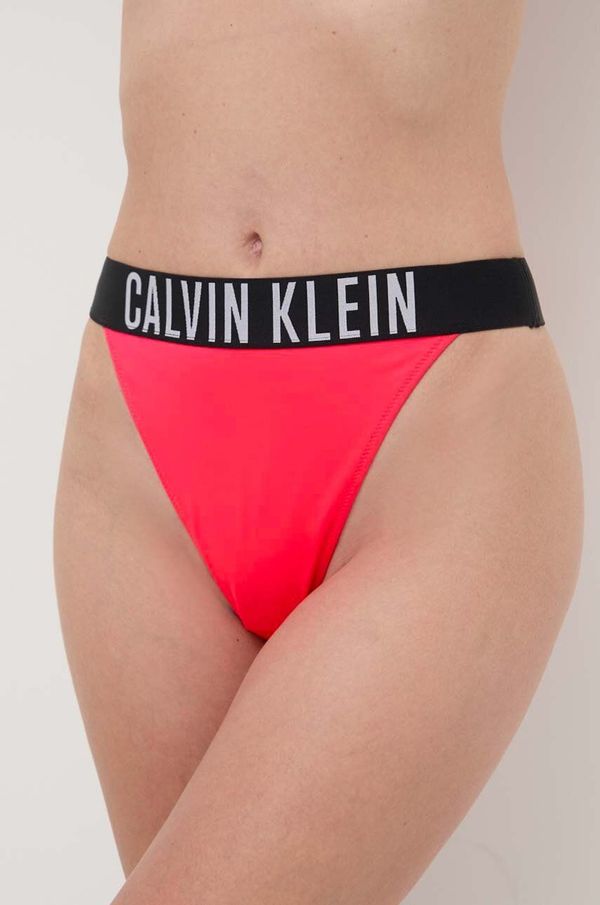 Calvin Klein Tangice za kopanje Calvin Klein roza barva, KW0KW02665