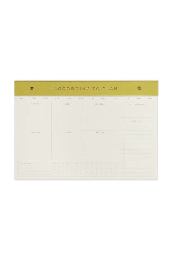 Designworks Ink Tedenski planer Designworks Ink Weekly Notepad Matcha