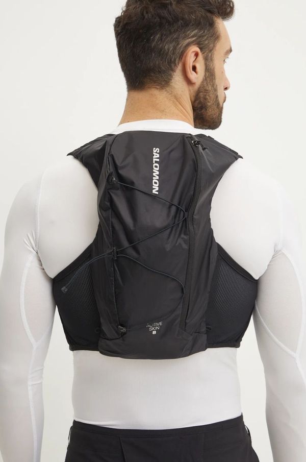 Salomon Tekaški brezrokavnik Salomon Act Skin 8 črna barva, LC2205100