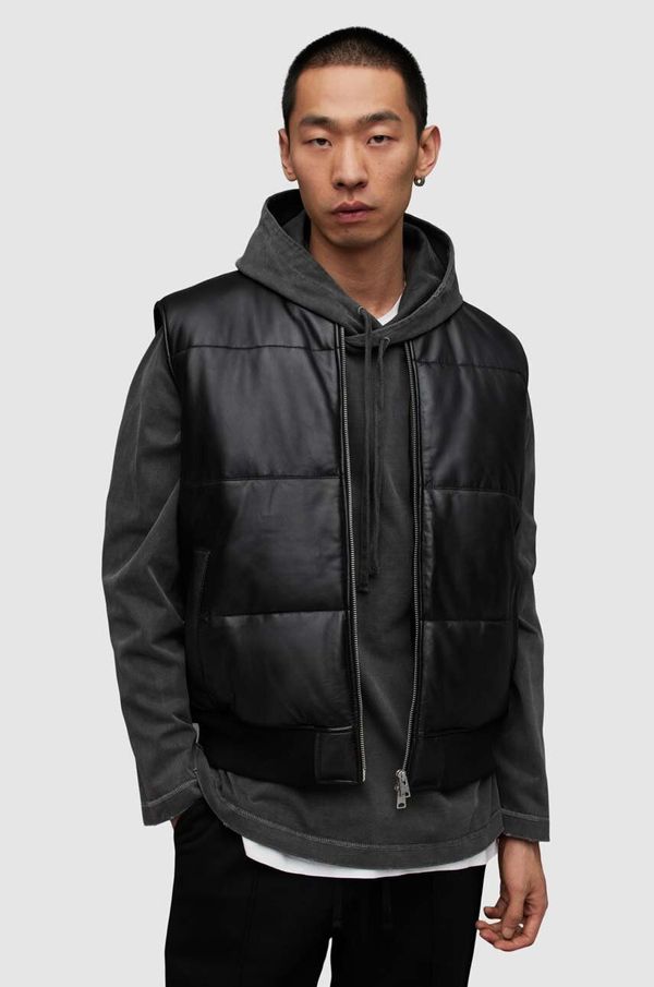 AllSaints Telovnik AllSaints ML007Y NARO PUFFER JACKET moški, črna barva