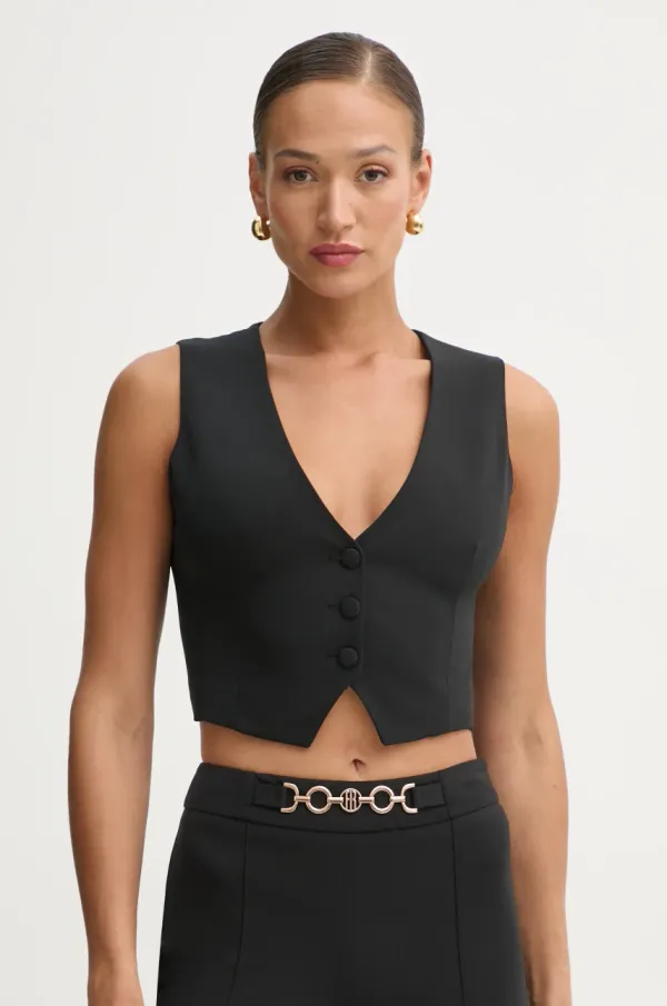 Fracomina Telovnik Fracomina črna barva, FR25SJ5009W42901