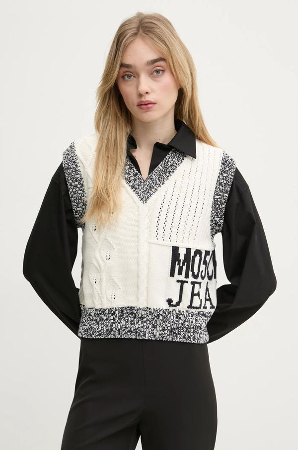 Moschino Jeans Telovnik Moschino Jeans bež barva, 0886 3209