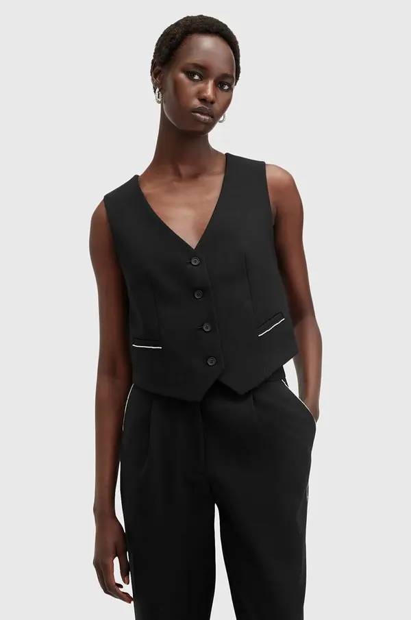 AllSaints Telovnik s primesjo volne AllSaints ATLAS KRYS WAISTCOAT
