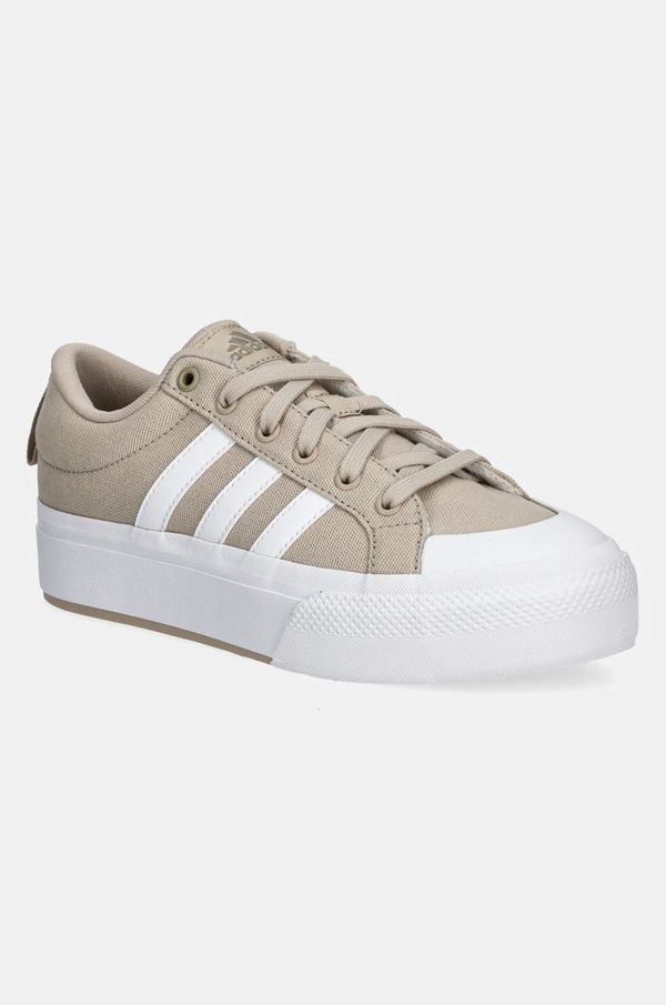 adidas Teniske adidas Bravada 2.0 Platform ženske, bež barva, JI1798