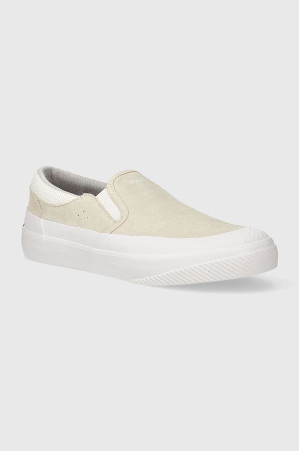 HUGO Teniske HUGO Dyer moške, siva barva, 50517225