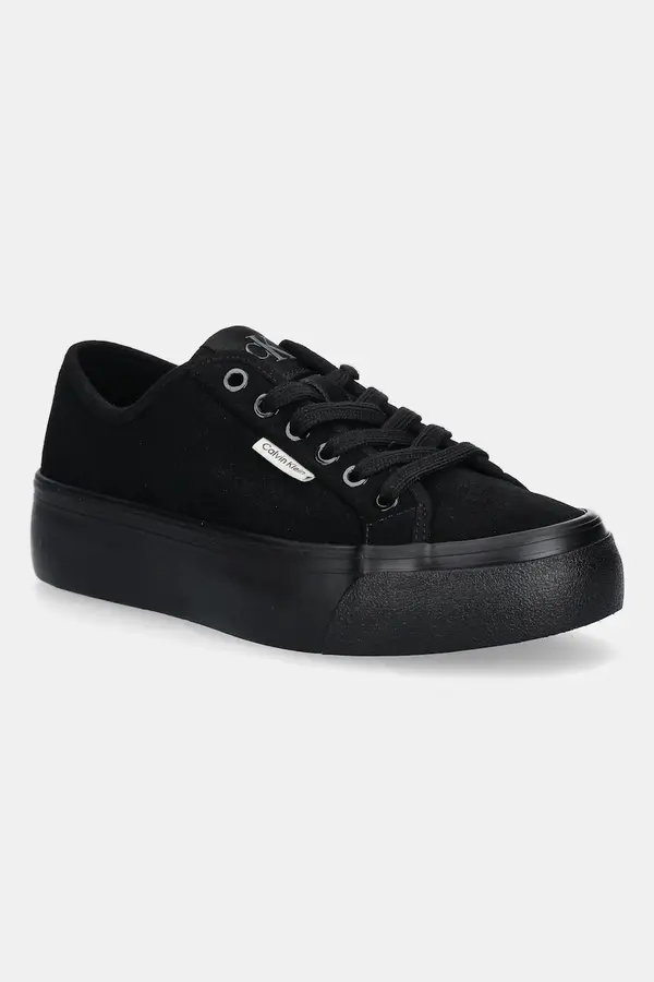 Calvin Klein Teniske iz semiša Calvin Klein VULC FLATF LACE UP SUE/WL CK