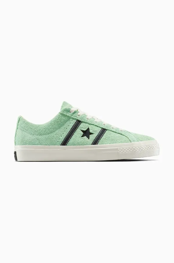 Converse Teniske iz semiša Converse One Star Academy Pro zelena barva, A10578C