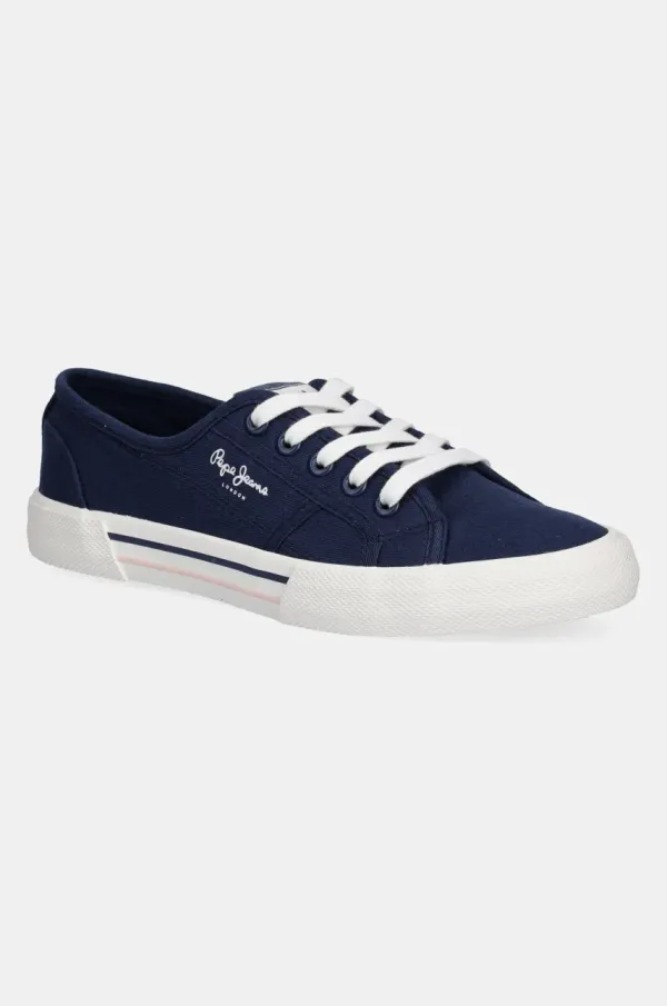 Pepe Jeans Teniske Pepe Jeans BRADY BASIC W ženske, mornarsko modra barva, PLS31287