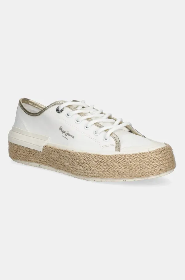 Pepe Jeans Teniske Pepe Jeans SAMOI MIX bela barva, PLS31595