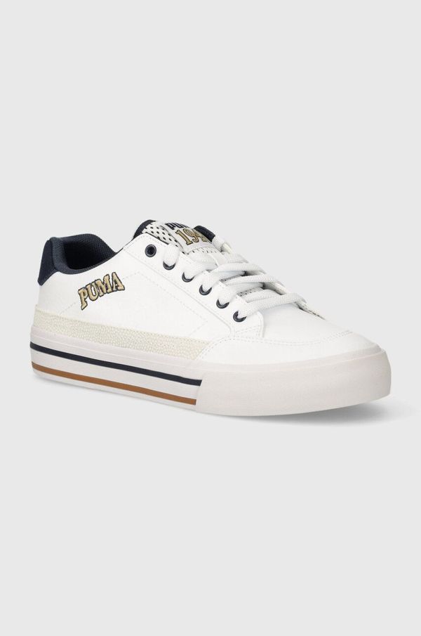 Puma Teniske Puma Court Classic Vulc Retro Club moške, bela barva, 395089