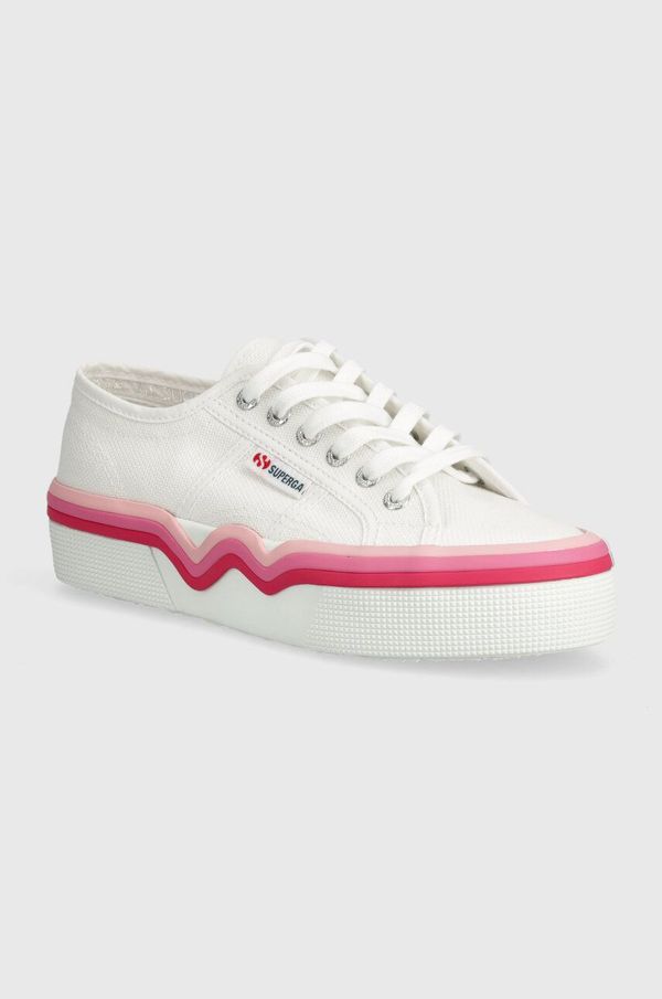 Superga Teniske Superga 2740 LIQUIFY STRIPES ženske, bela barva, S4128SW