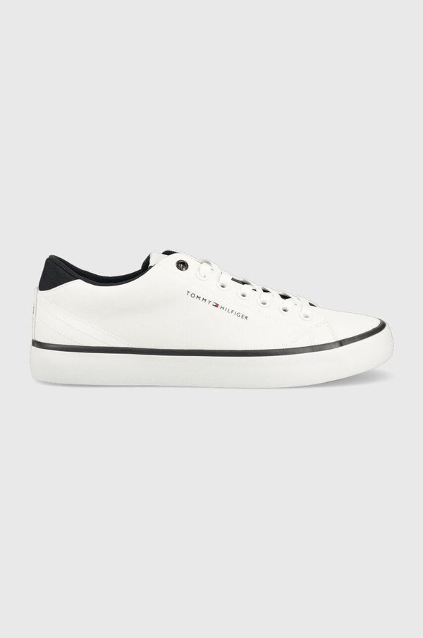 Tommy Hilfiger Teniske Tommy Hilfiger TH HI VULC CORE LOW moške, bela barva, FM0FM04685