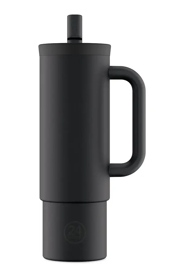 24bottles Termo lonček 24bottles Straw 800ml Black