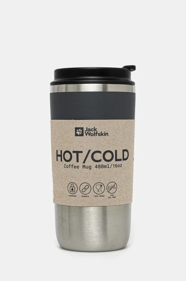 Jack Wolfskin Termo lonček Jack Wolfskin Saima 480 ml siva barva, A64002