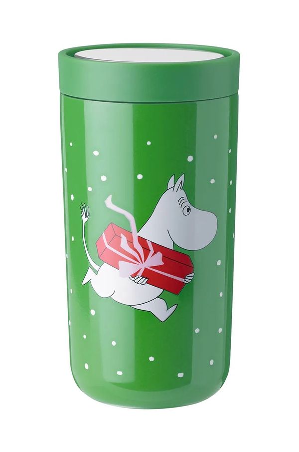 Stelton Termo lonček Stelton To Go Click x Muminki 0,2 L zelena barva