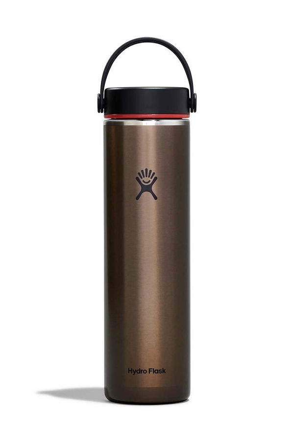 Hydro Flask Termo steklenica Hydro Flask 24 Oz Lightweight Wide Flex Cap B Obsidian rjava barva, LW24LWB080