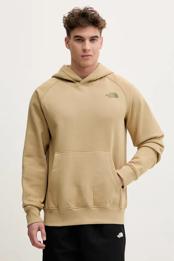 The North Face The North Face pulover s kapuco moški z bombažem Raglan