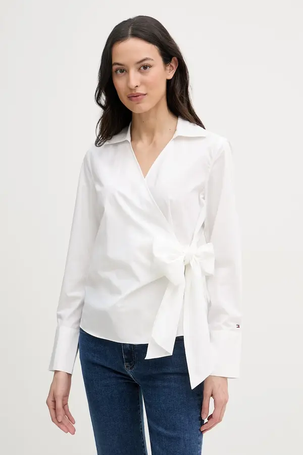 Tommy Hilfiger Tommy Hilfiger bluza na preklop ženska bombažna