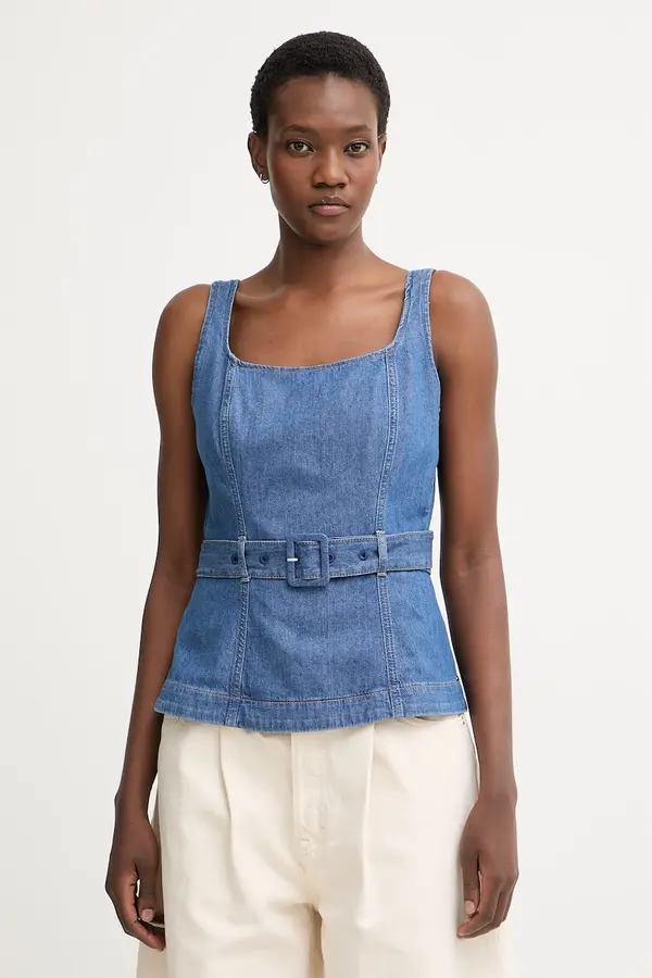 Tommy Hilfiger Tommy Hilfiger bluza z naramnicami ženska denimasta
