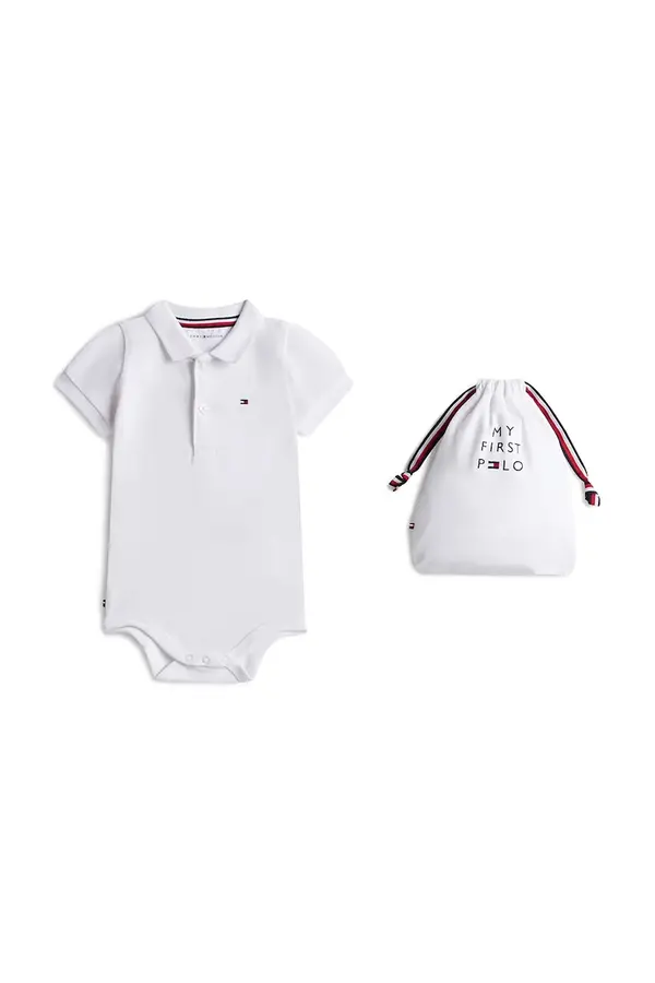 Tommy Hilfiger Tommy Hilfiger bodi otroški bombažni z elastanom