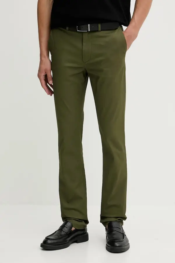 Tommy Hilfiger Tommy Hilfiger Chino hlače moške bombažne z elastanom