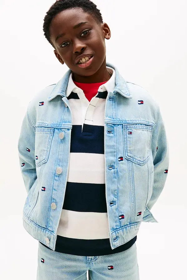 Tommy Hilfiger Tommy Hilfiger jeans jakna otroška bombažna