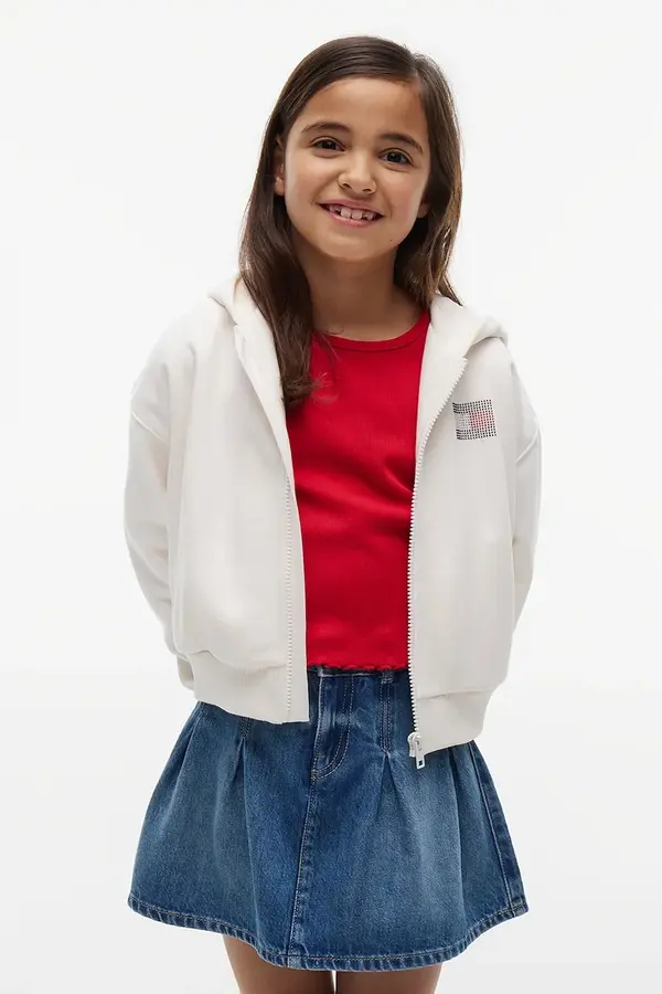 Tommy Hilfiger Tommy Hilfiger jopica s kapuco otroška z bombažem