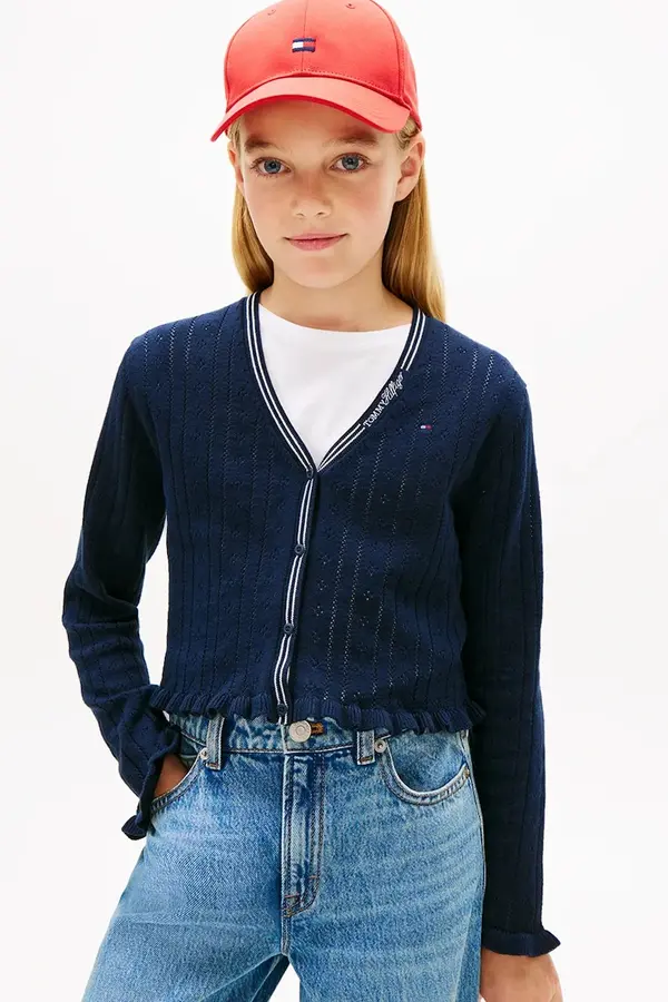 Tommy Hilfiger Tommy Hilfiger kardigan otroški bombažen