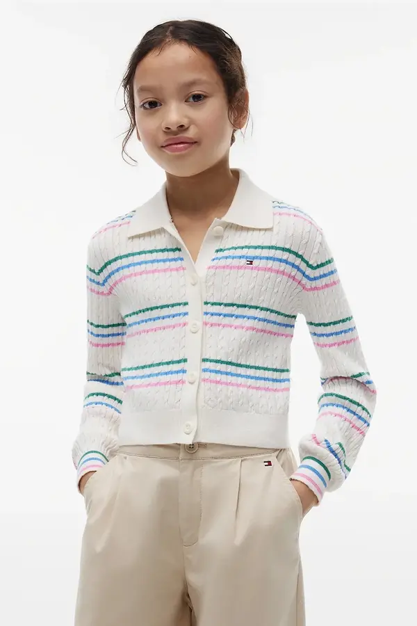 Tommy Hilfiger Tommy Hilfiger kardigan otroški z bombažem