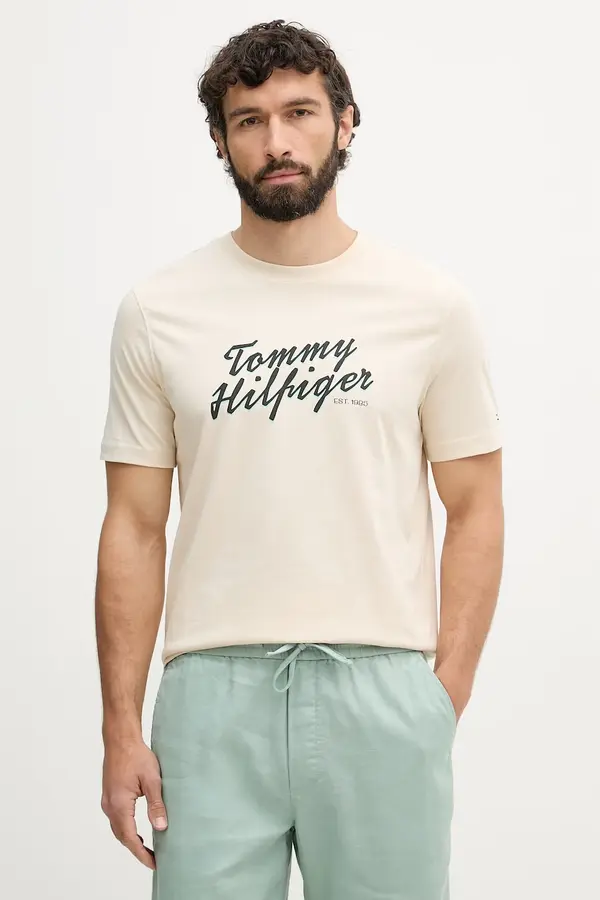 Tommy Hilfiger Tommy Hilfiger kratka majica moška bombažna