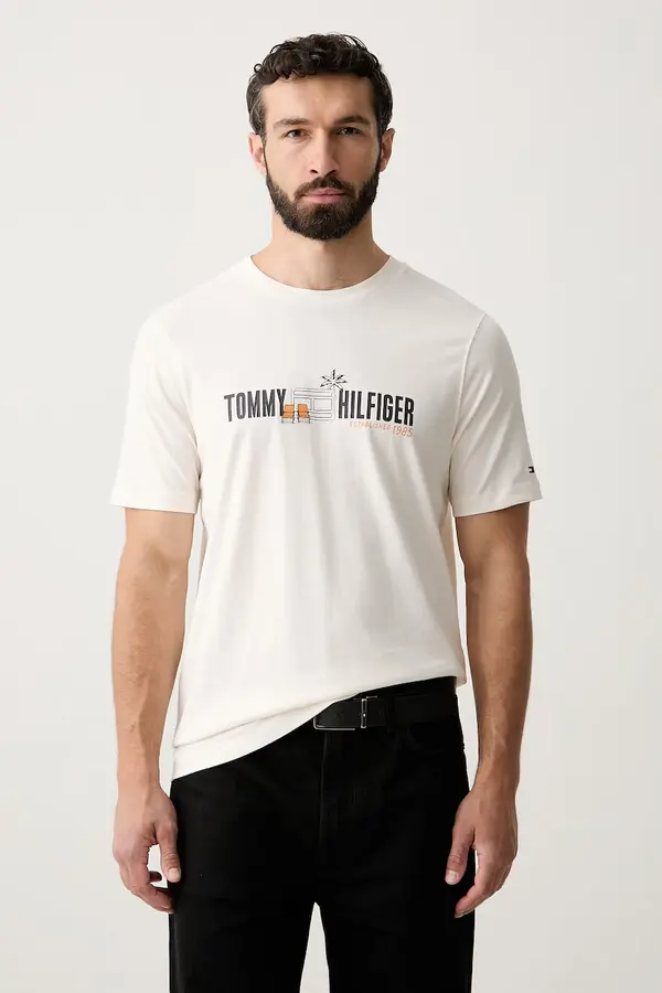 Tommy Hilfiger Tommy Hilfiger kratka majica moška bombažna