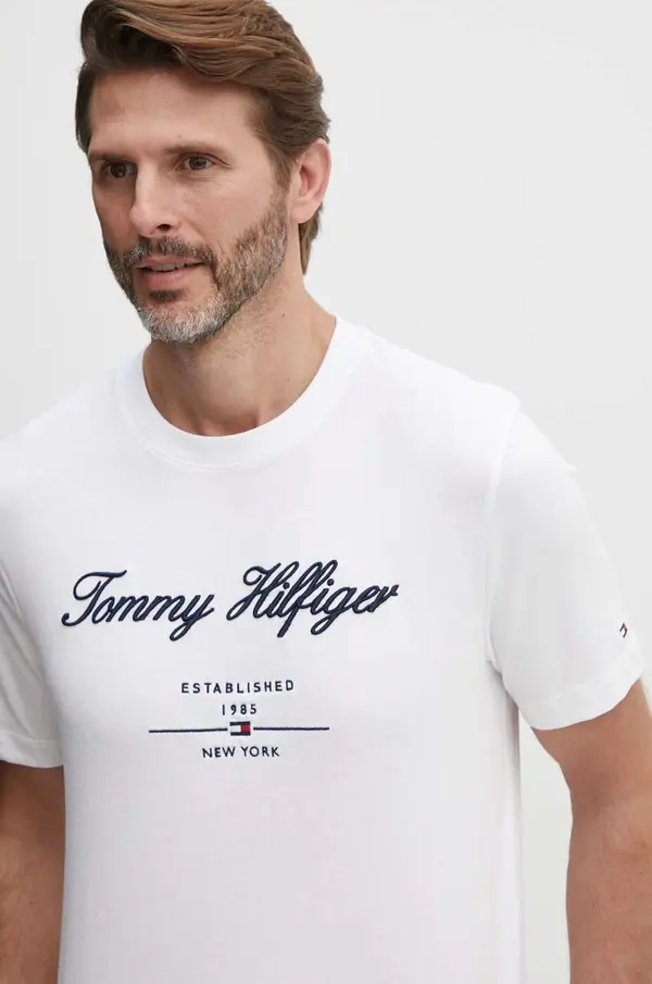 Tommy Hilfiger Tommy Hilfiger kratka majica moška bombažna