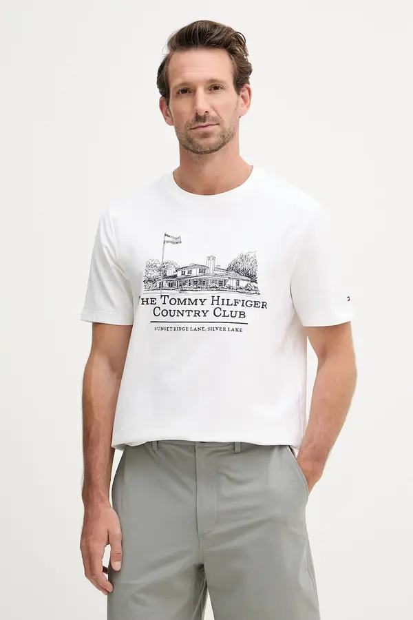 Tommy Hilfiger Tommy Hilfiger kratka majica moška bombažna