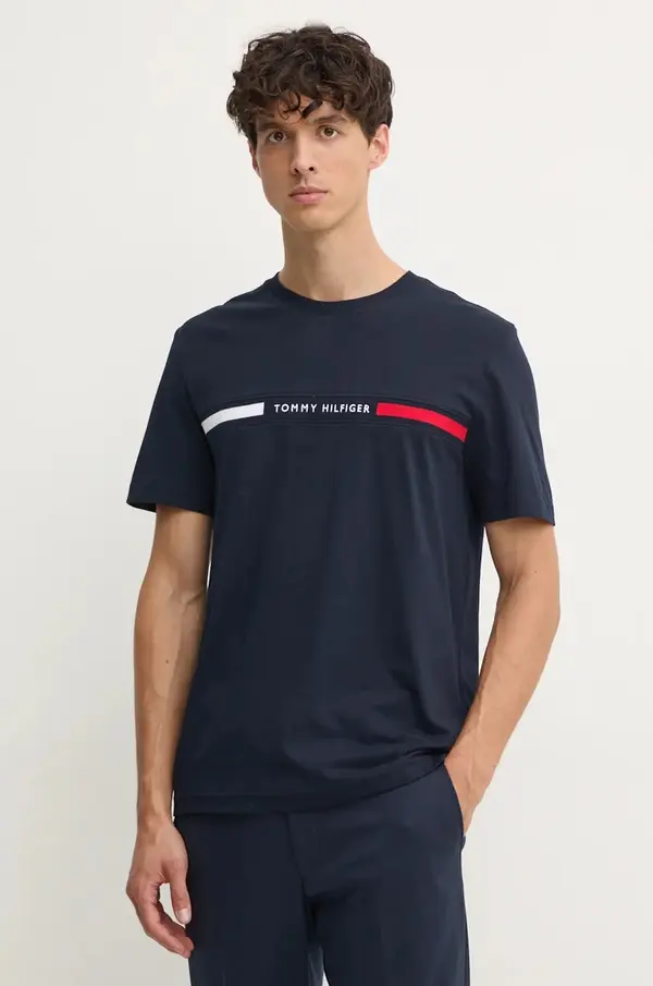 Tommy Hilfiger Tommy Hilfiger kratka majica moška bombažna