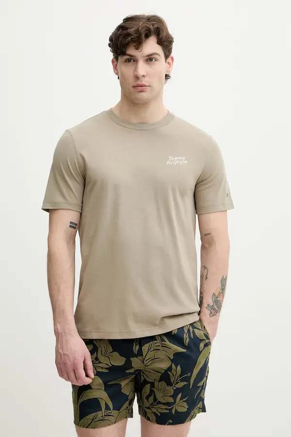 Tommy Hilfiger Tommy Hilfiger kratka majica moška bombažna