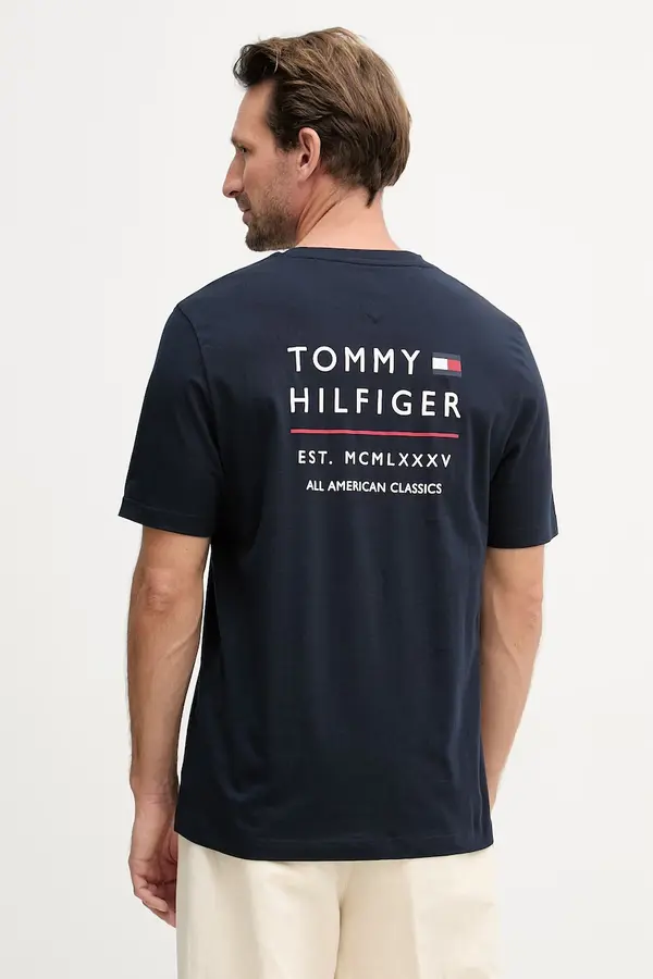 Tommy Hilfiger Tommy Hilfiger kratka majica moška bombažna