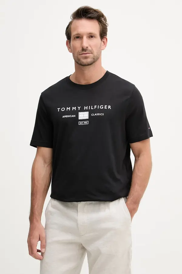 Tommy Hilfiger Tommy Hilfiger kratka majica moška bombažna