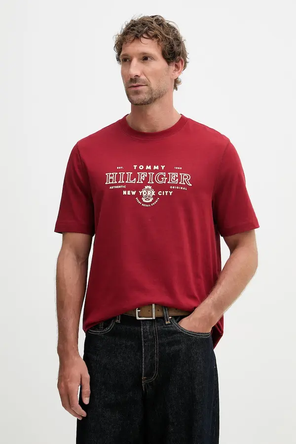 Tommy Hilfiger Tommy Hilfiger kratka majica moška bombažna