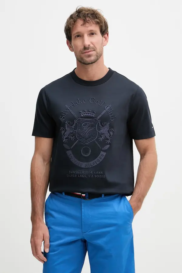 Tommy Hilfiger Tommy Hilfiger kratka majica moška z bombažem
