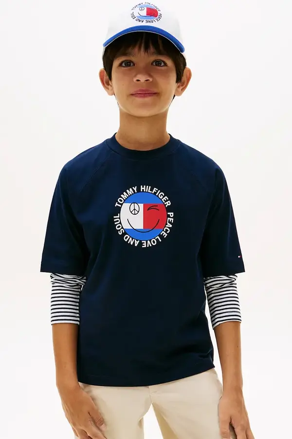 Tommy Hilfiger Tommy Hilfiger kratka majica otroška bombažna