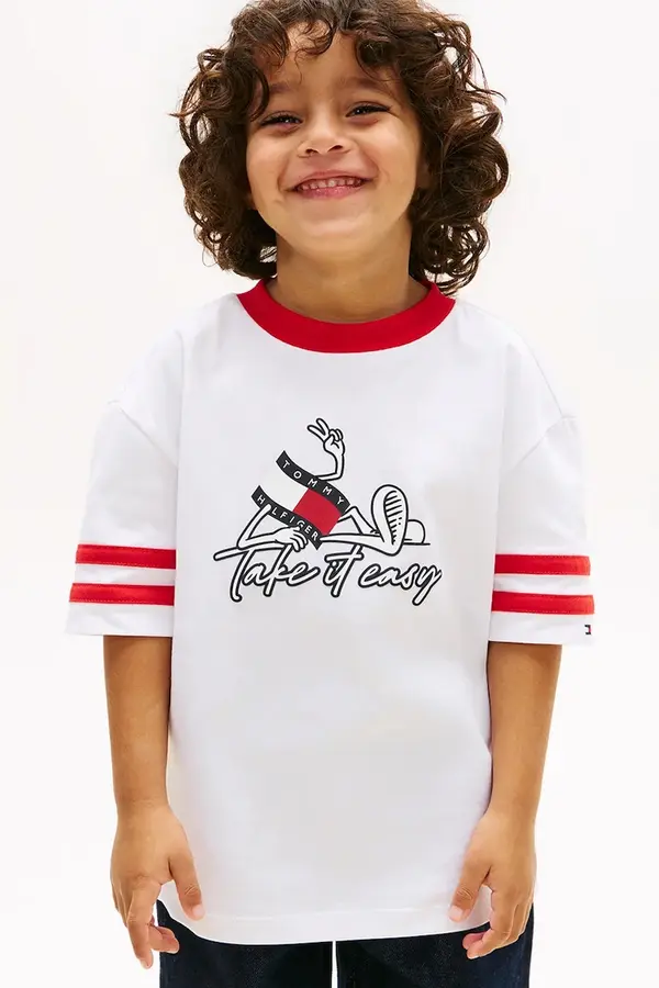 Tommy Hilfiger Tommy Hilfiger kratka majica otroška bombažna