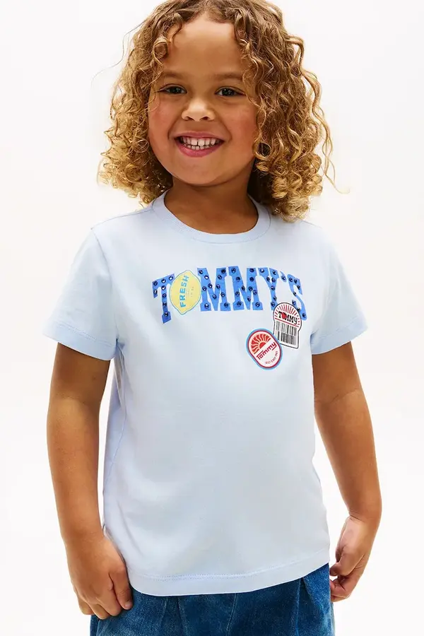 Tommy Hilfiger Tommy Hilfiger Kratka majica otroška bombažna