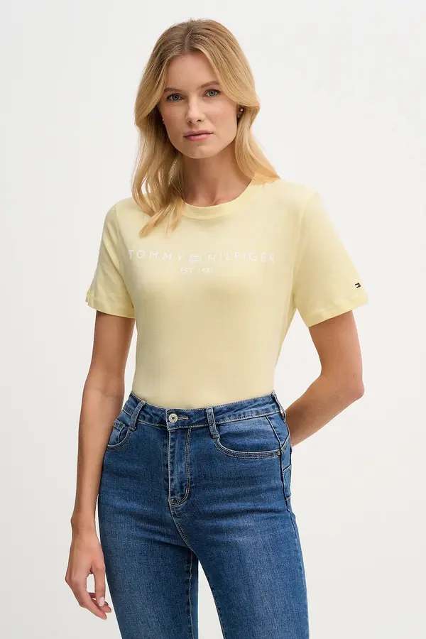 Tommy Hilfiger Tommy Hilfiger kratka majica ženska bombažna