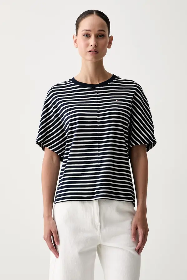 Tommy Hilfiger Tommy Hilfiger kratka majica ženska bombažna