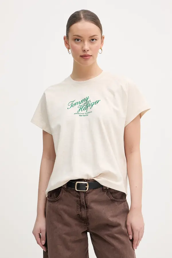 Tommy Hilfiger Tommy Hilfiger kratka majica ženska bombažna