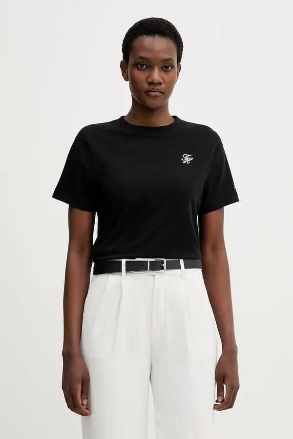 Tommy Hilfiger Tommy Hilfiger kratka majica ženska z bombažem