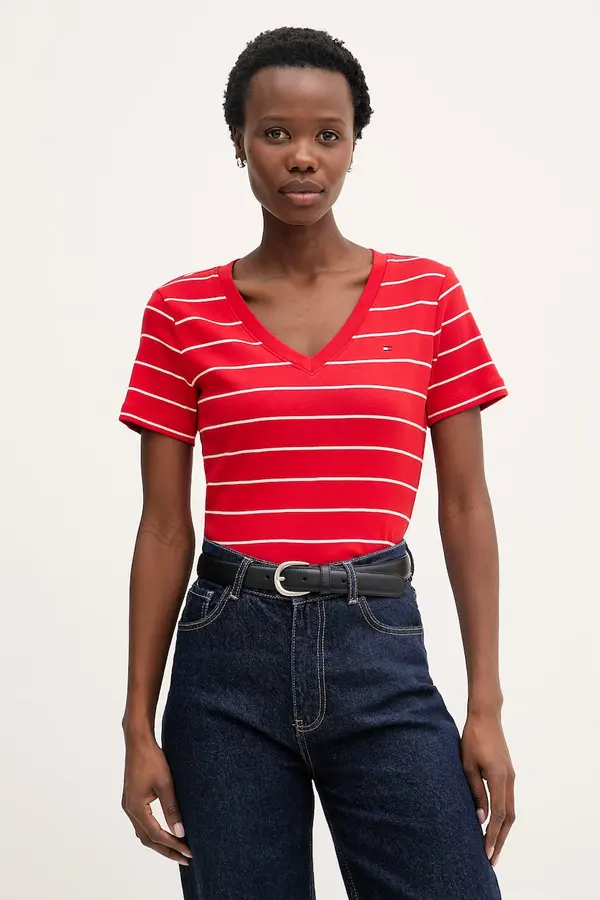 Tommy Hilfiger Tommy Hilfiger kratka majica ženski bombažna