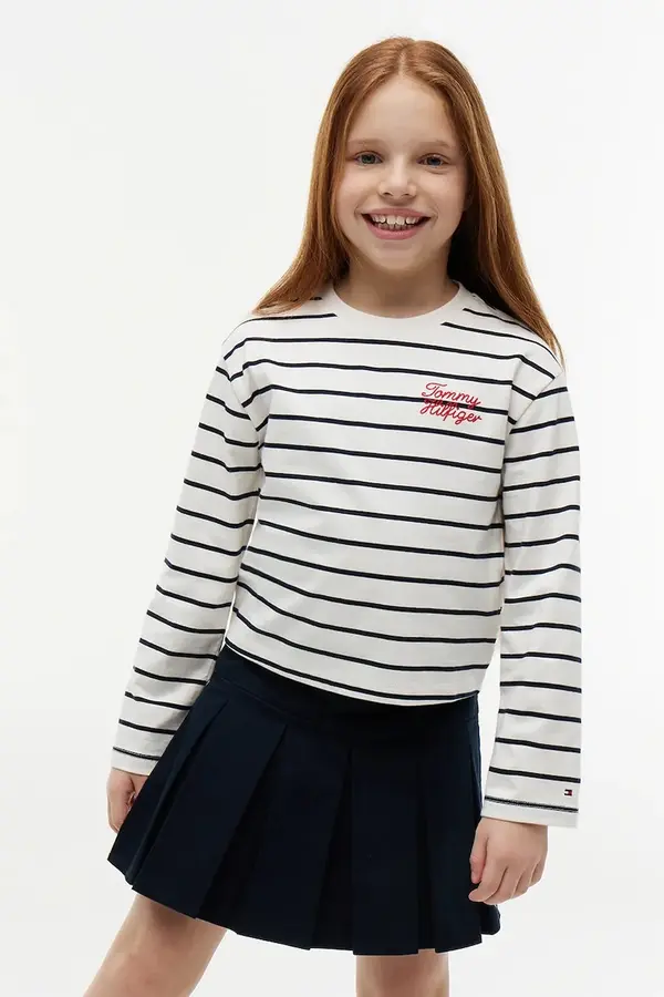 Tommy Hilfiger Tommy Hilfiger majica z dolgimi rokavi otroška bombažna