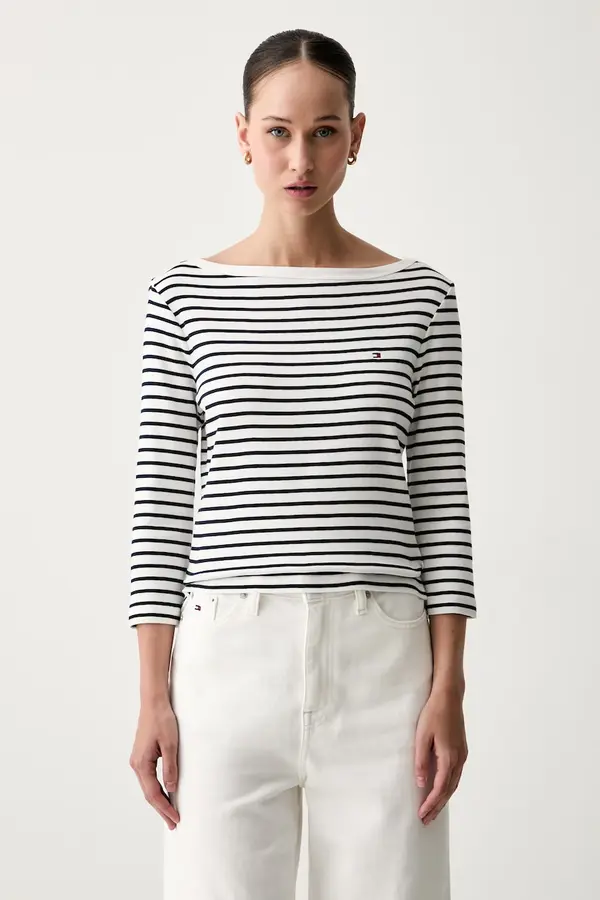 Tommy Hilfiger Tommy Hilfiger majica z dolgimi rokavi ženska bombažna